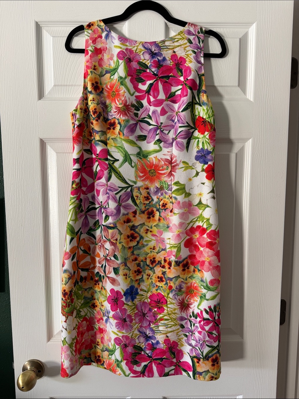 Floral Sleeveless A-Line Dress in Multicolor